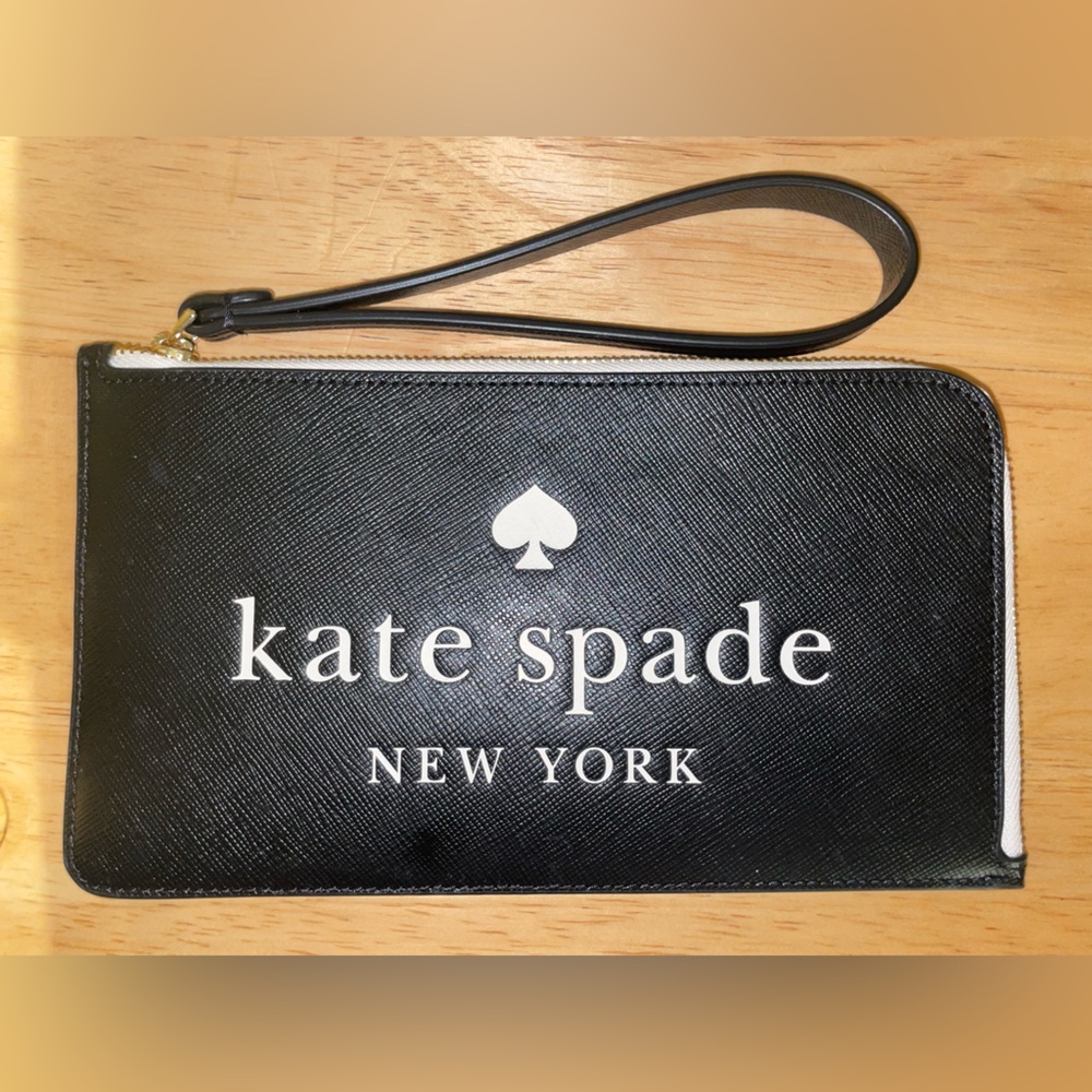 kate spade Black and White Wristlet